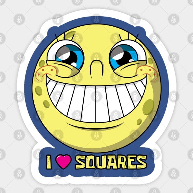 I LOVE SQUARES Sticker by chrisnazario